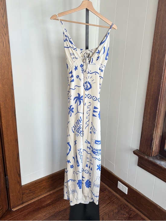 Paper Heart Dresses & Skirts - Paper Heart NWT Resortwear Keyhole Maxi Dress Blue Vacation Tie Back Women L